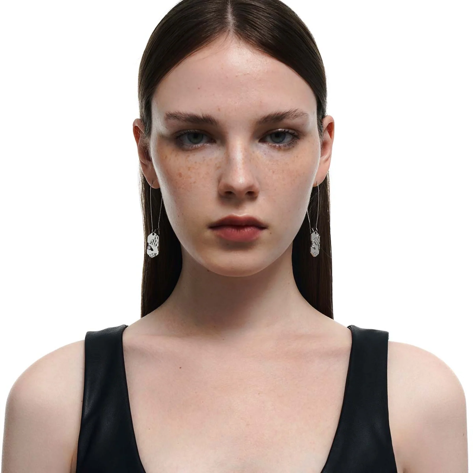 Dragon Emblem Pendant Earrings - Image 4