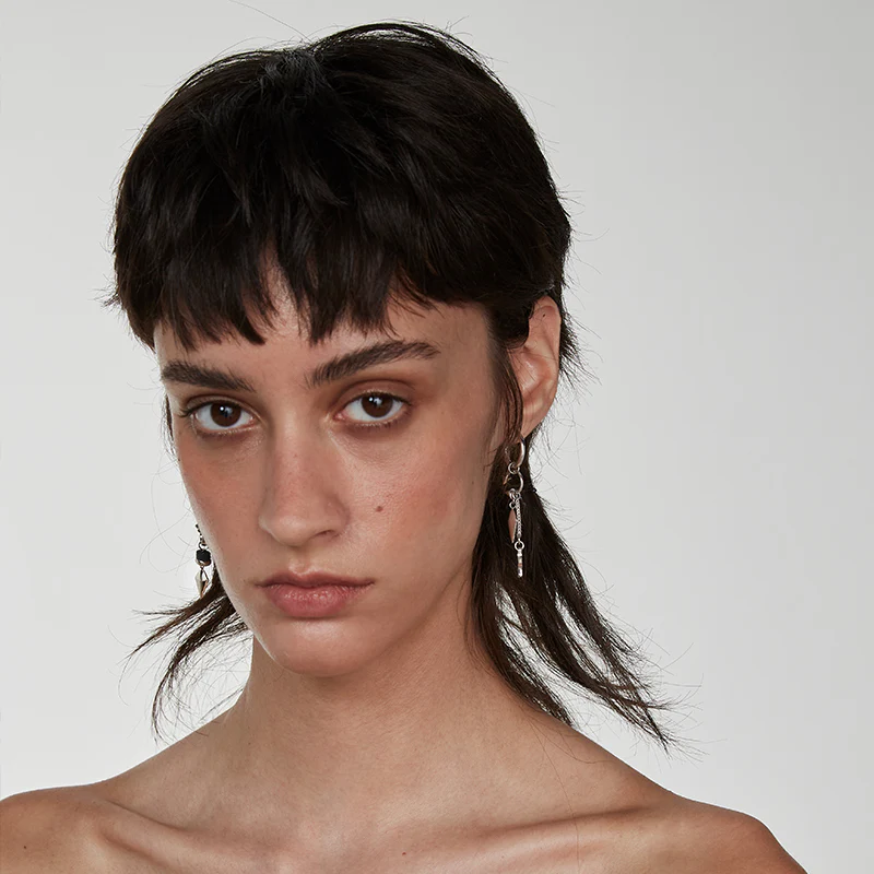 EDEN  Asymmetrical Four Pointed Star Drop Earrings - Image 4