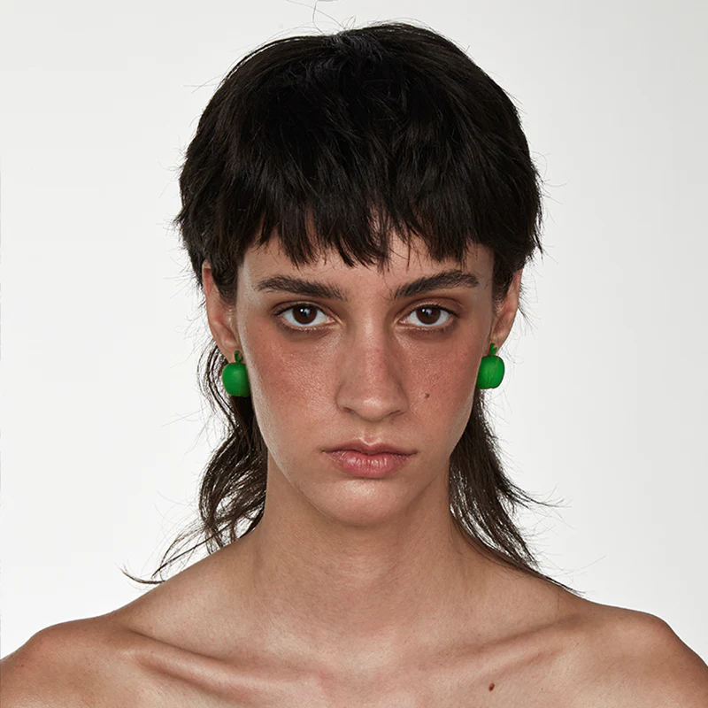 EDEN Three-Dimensional Apple Earrings - Image 3