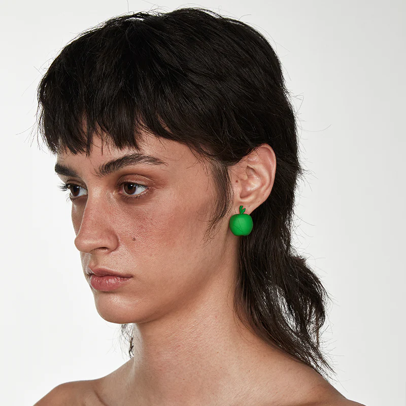 EDEN Three-Dimensional Apple Earrings - Image 4