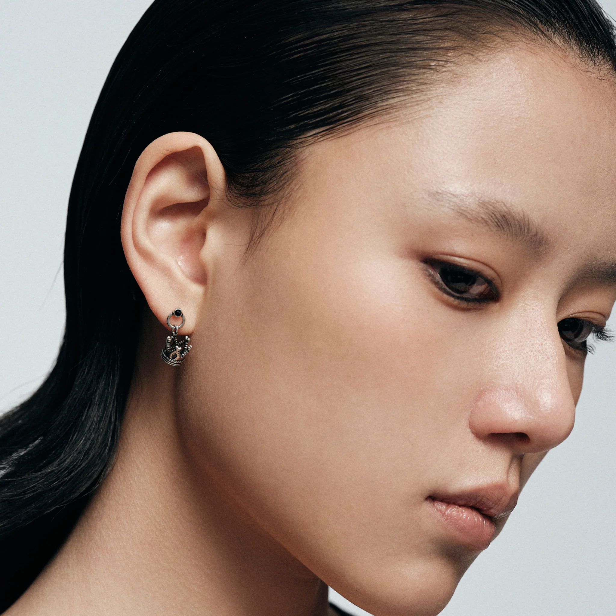 Fox Crown Drop Earring - Image 4