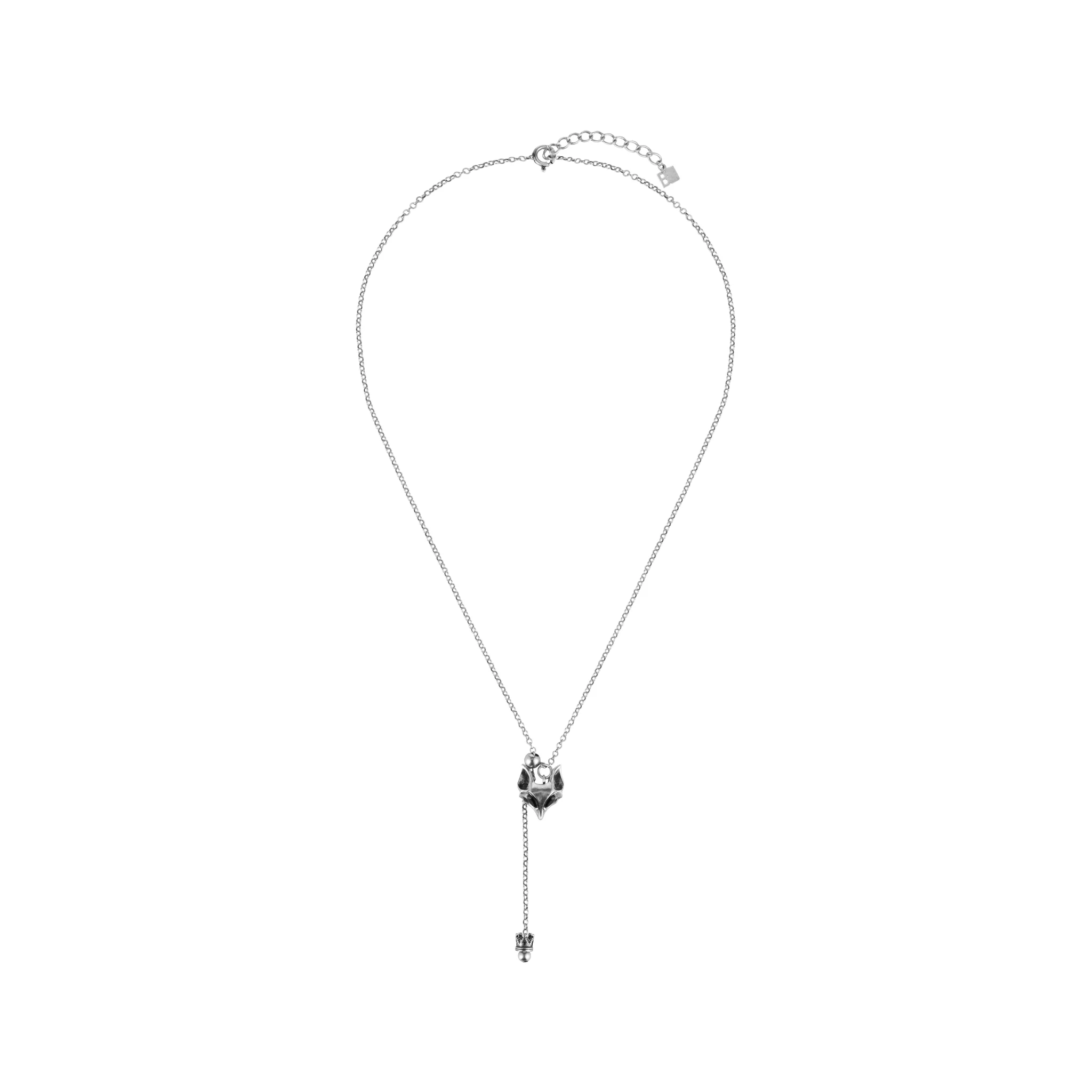 Fox Mask Adjustable Y Necklace