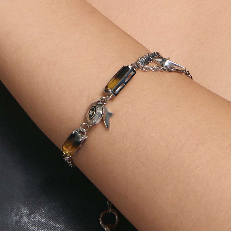 Gradient Tourmaline Bone Record Bracelet - Image 3