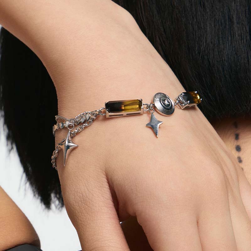Gradient Tourmaline Bone Record Bracelet - Image 4