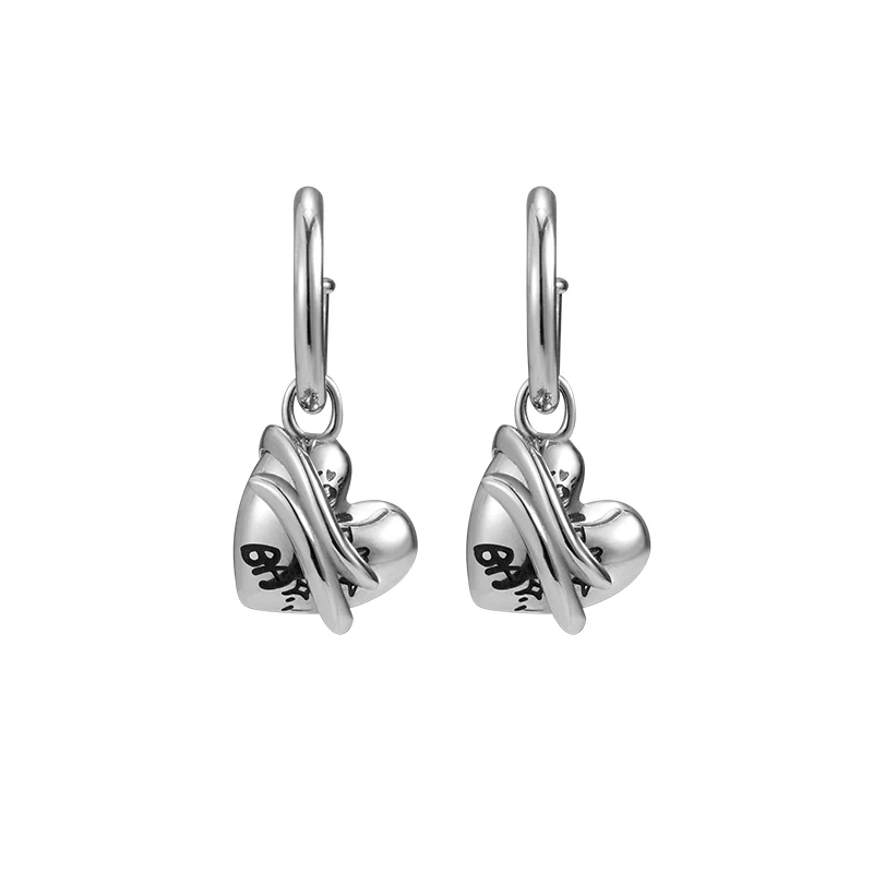 Graffiti Heart Earrings