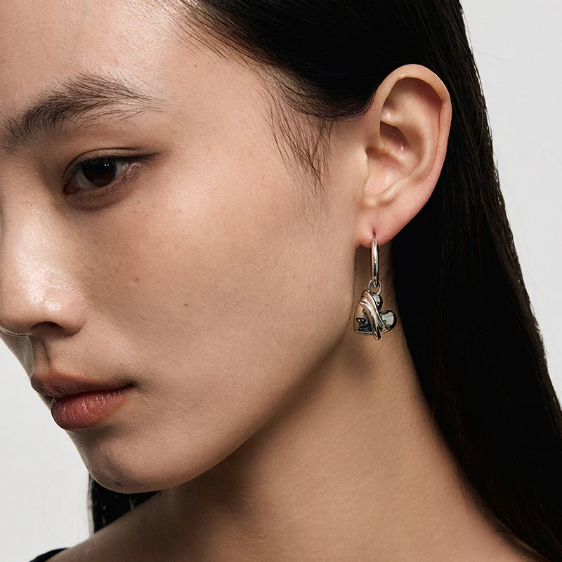 Graffiti Heart Earrings - Image 4