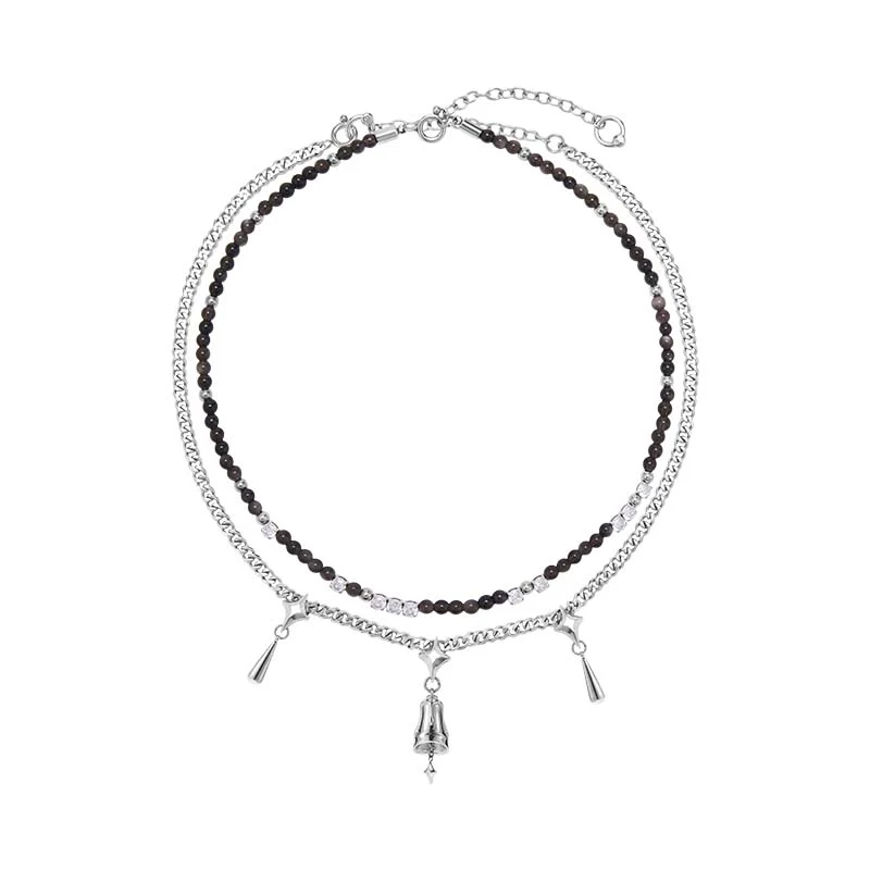 Guardian Bell Double-Layer Pendant Necklace