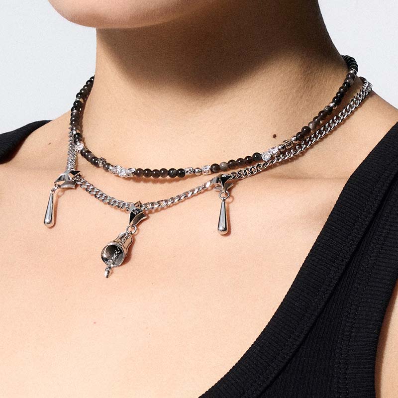 Guardian Bell Double-Layer Pendant Necklace - Image 5