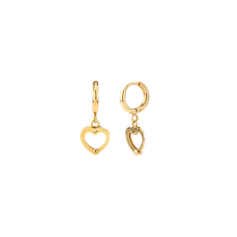 GX339-4 Heart Hoop Earrings - Image 4