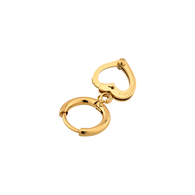 GX339-4 Heart Hoop Earrings - Image 5