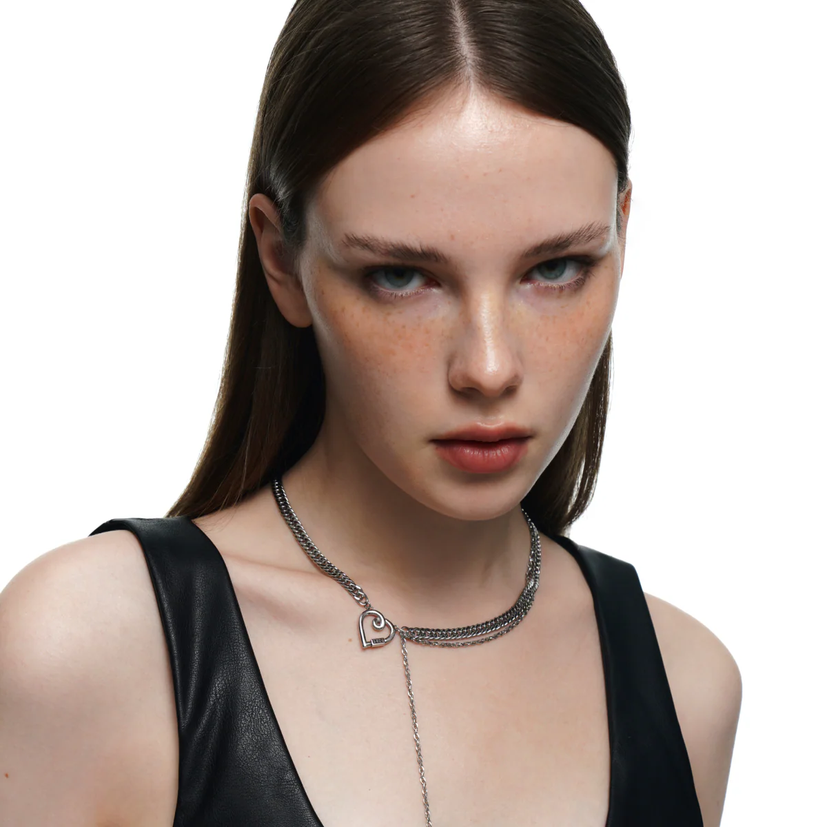 Heart Line Chain Necklace - Image 5