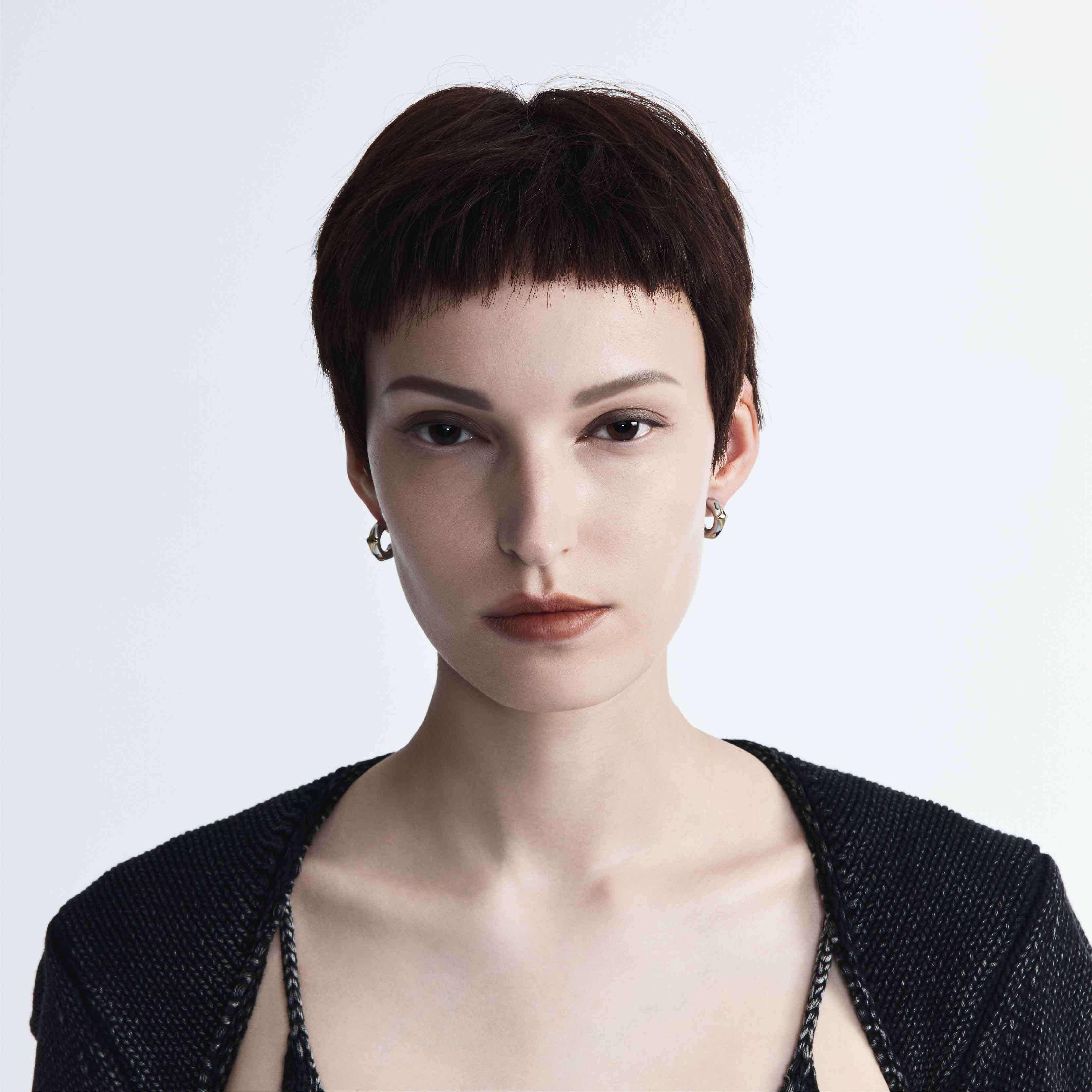 Intrusion Four Pointed Star Hoop Earrings - Image 3