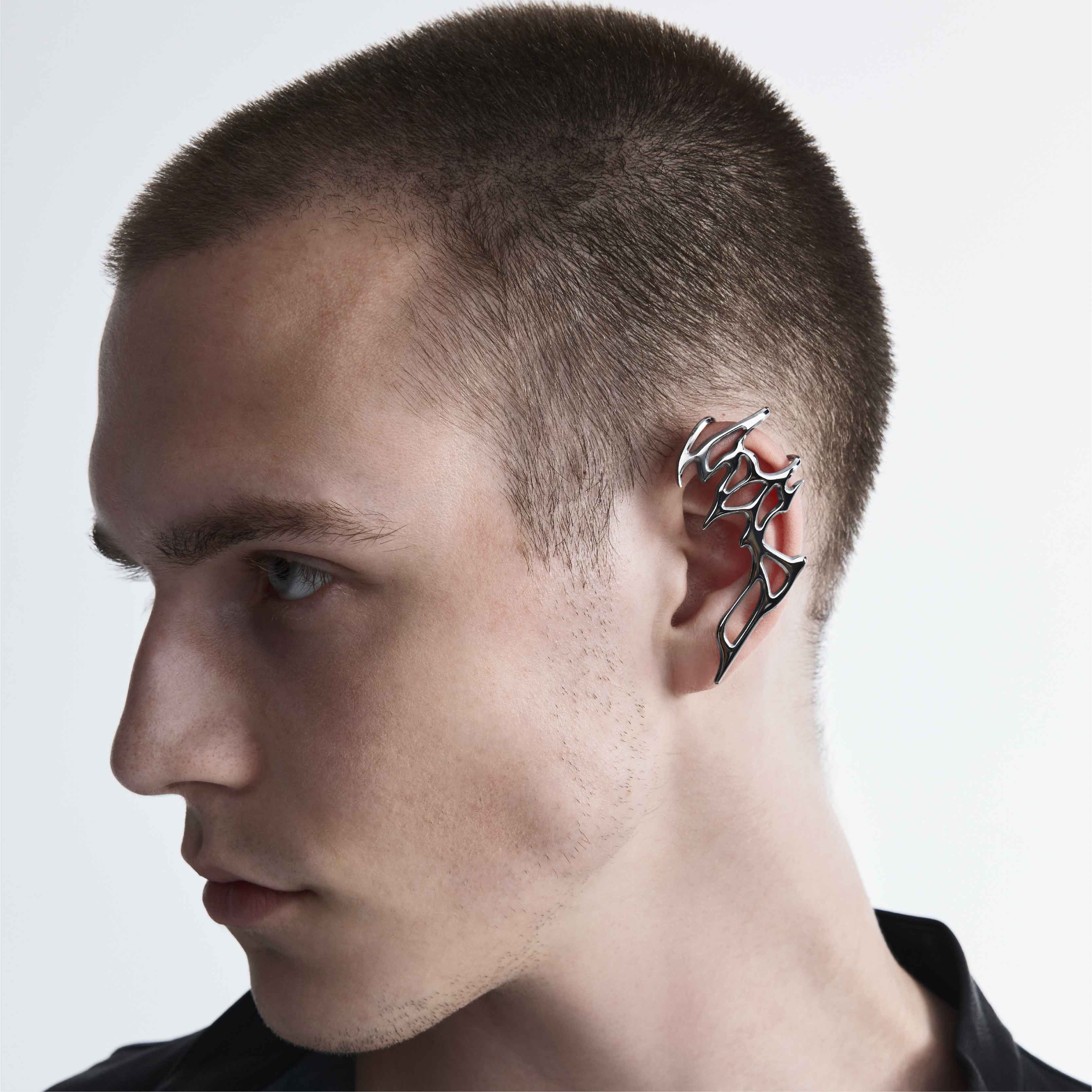 Intrusion Hollow Fluid Cuff Earring - Image 3