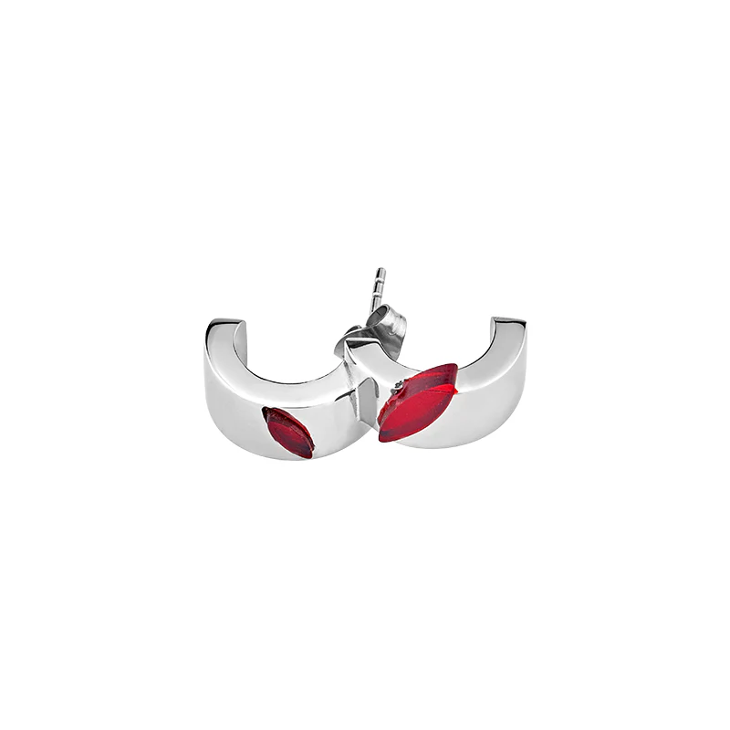 Killer Bunny Red Rabbit Eye Shape Decor Stud Earrings - Image 3