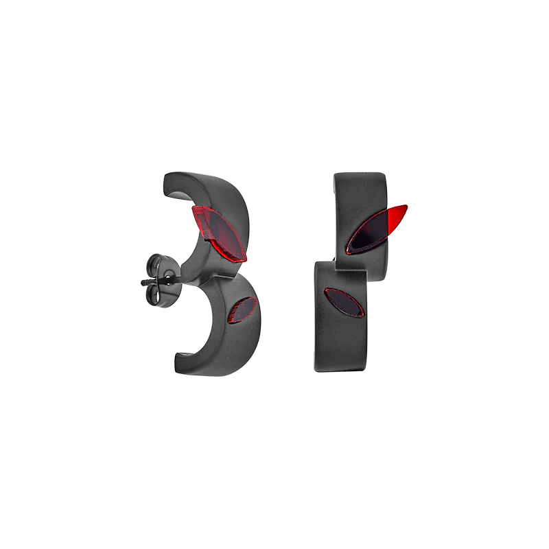 Killer Bunny Red Rabbit Eye Shape Decor Stud Earrings - Image 6