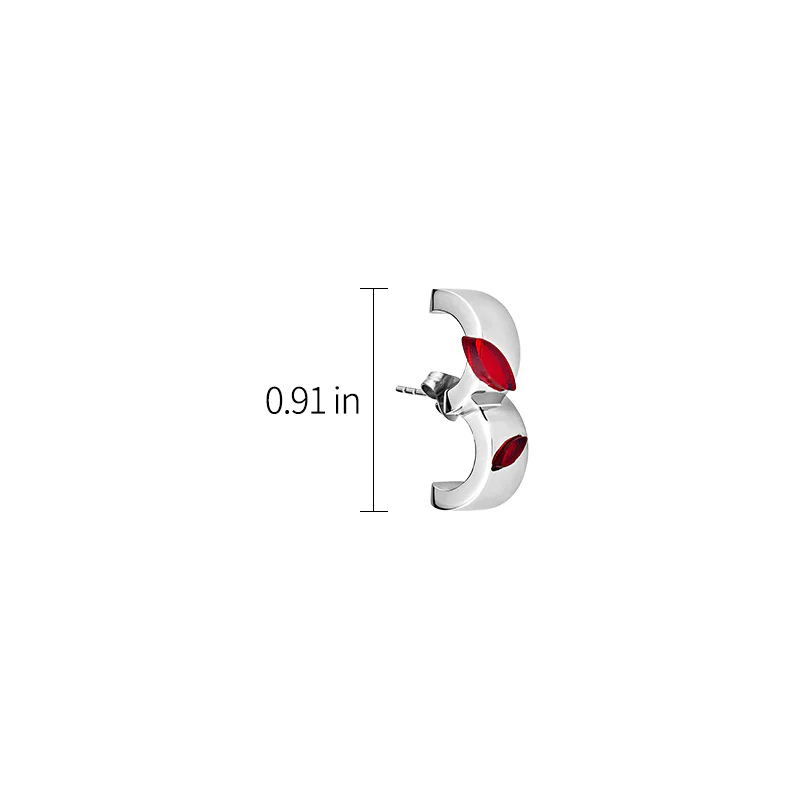 Killer Bunny Red Rabbit Eye Shape Decor Stud Earrings - Image 8