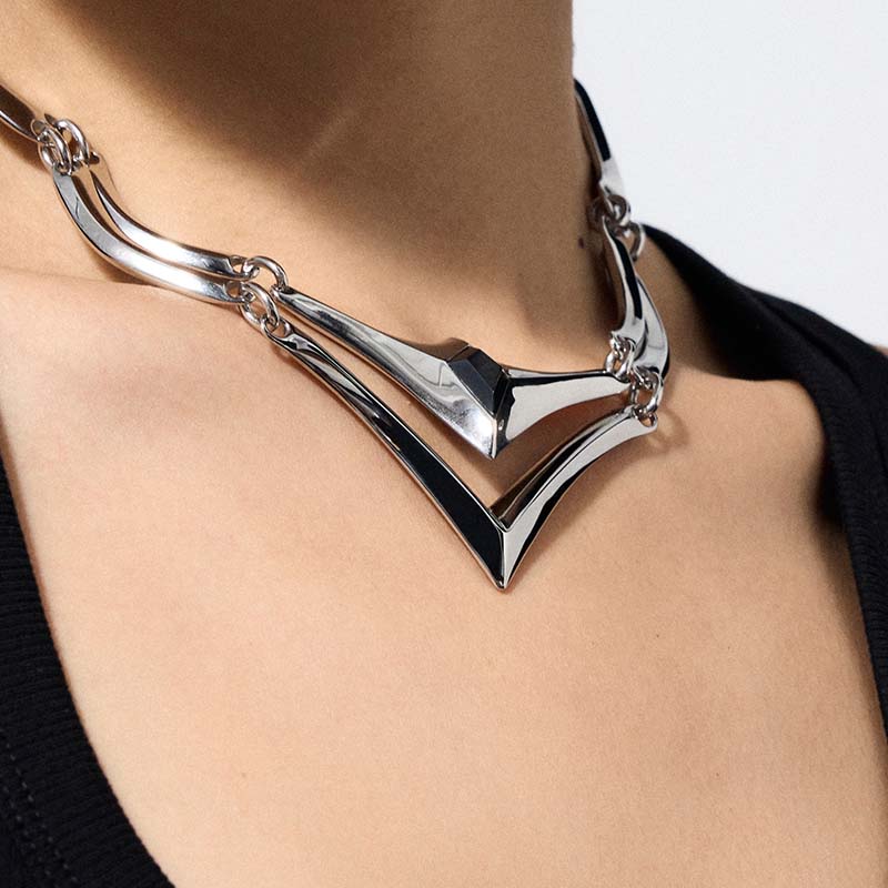 Knight Armor Double-Layer Necklace - Image 6