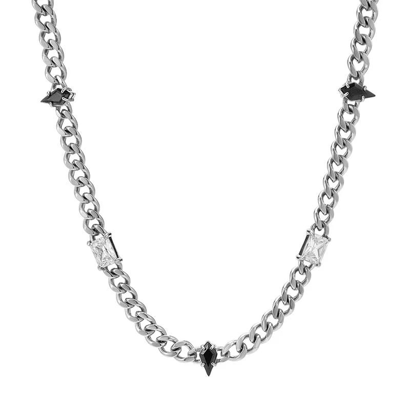 Knight Armor Irregular Zircon Necklace - Image 2