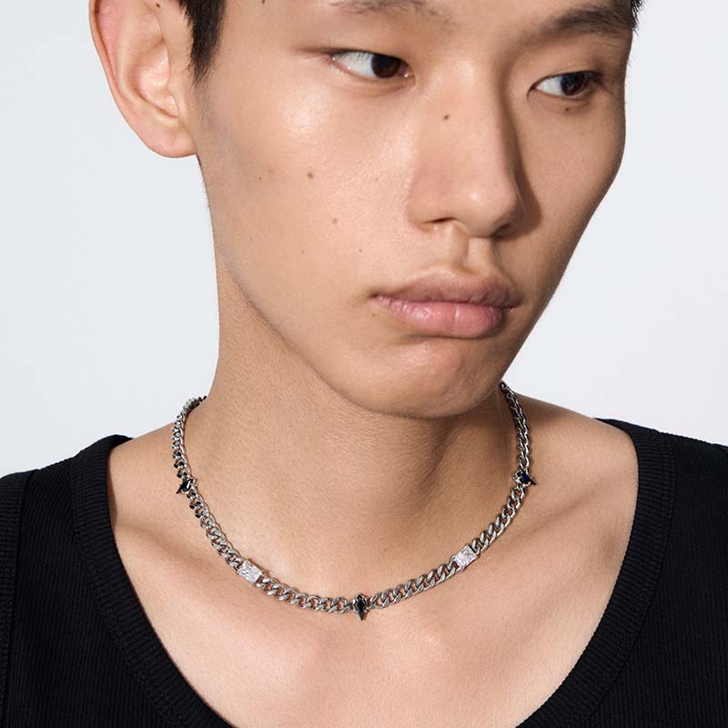 Knight Armor Irregular Zircon Necklace - Image 5