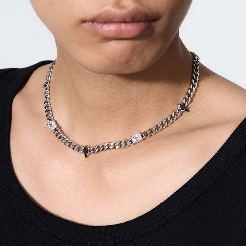 Knight Armor Irregular Zircon Necklace - Image 6
