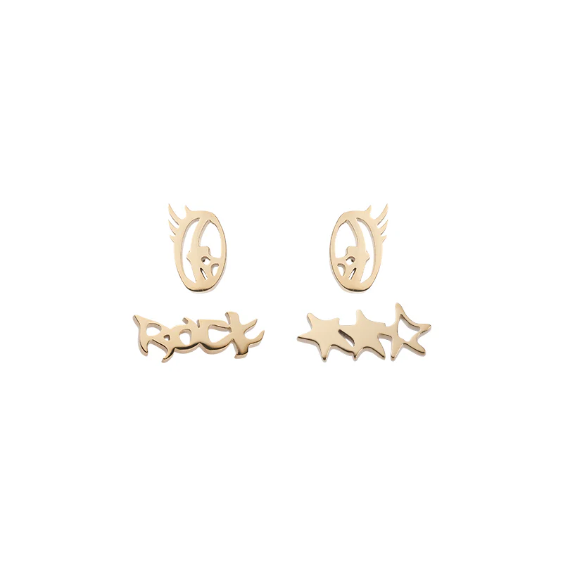 Latrinalia Fun Monogram Stud Earrings - Image 5