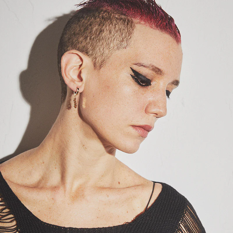 Latrinalia Rock Star Drop Charm Hoop Earrings - Image 5