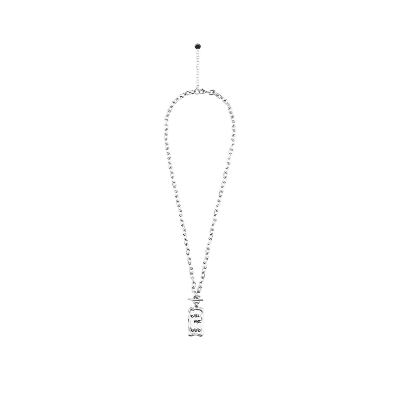 Latrinalia Woven Label "Call Me 666" Pendant Necklace - Image 6