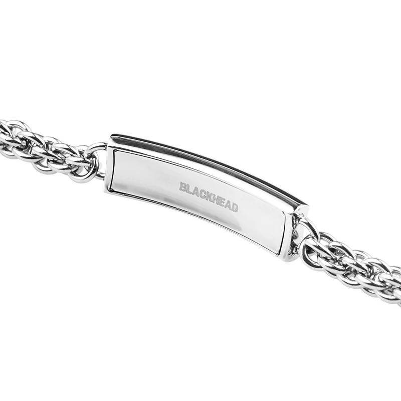 Latrinalia Woven Label "Call Me" Chain Bracelet - Image 6