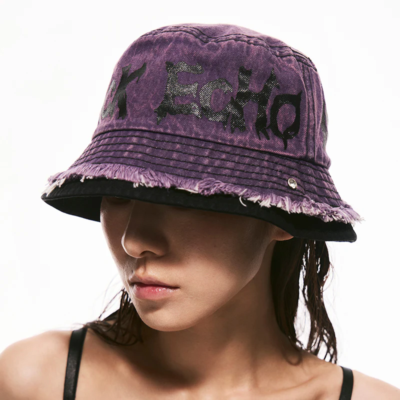 Layered Raw-Edge Bucket Hat - Image 3