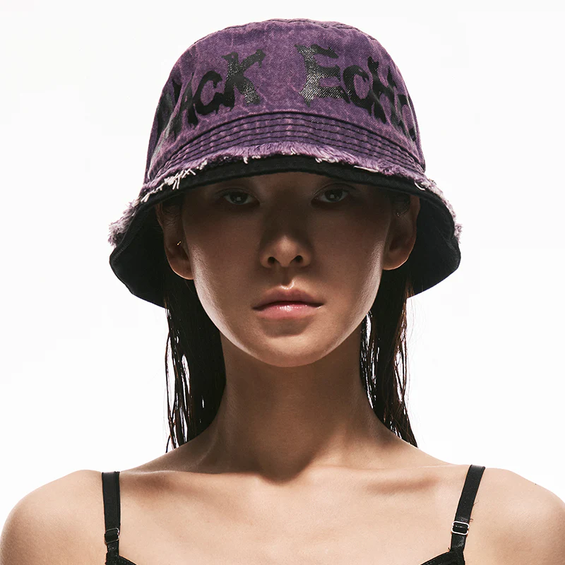 Layered Raw-Edge Bucket Hat - Image 4