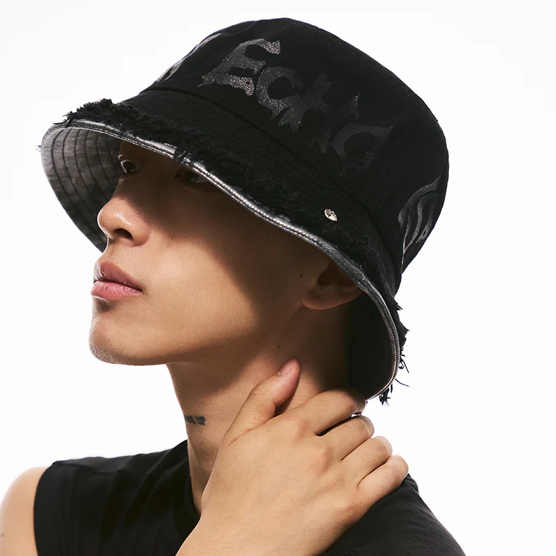 Layered Raw-Edge Bucket Hat - Image 5
