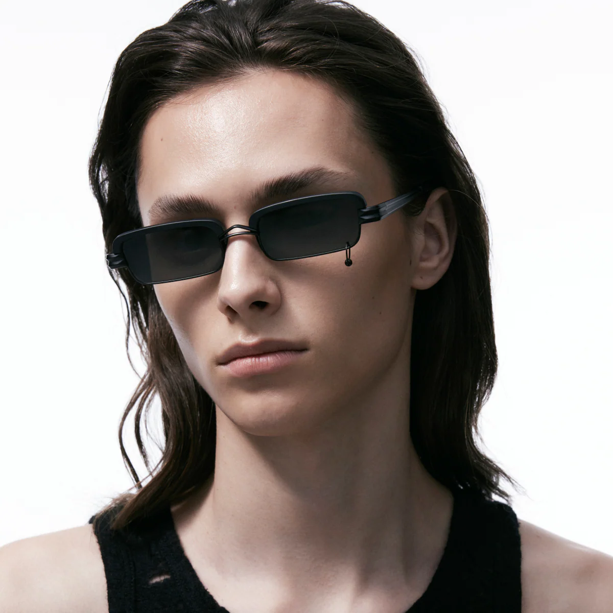 Metal Retro Narrow Frame Sunglasses - Image 4