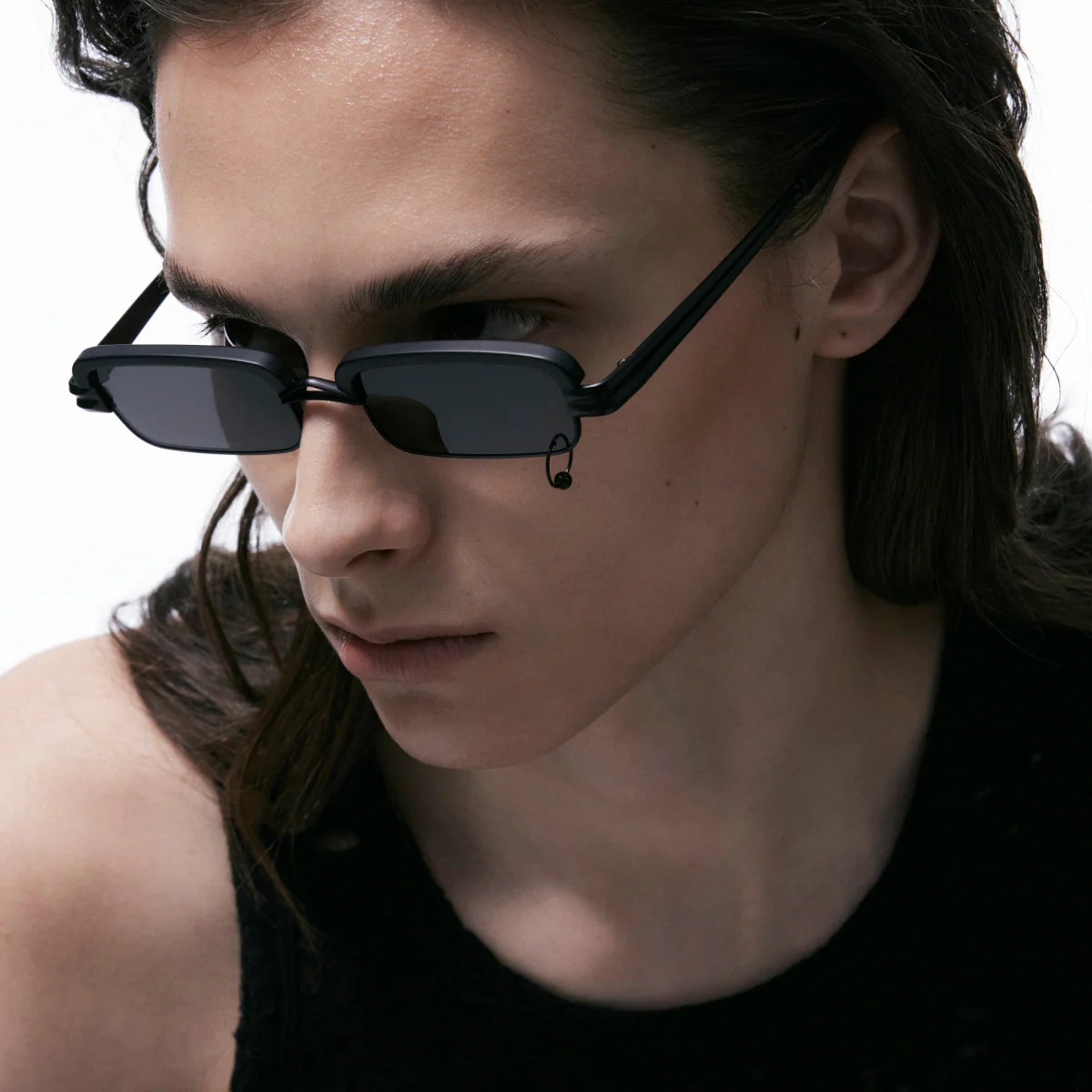 Metal Retro Narrow Frame Sunglasses - Image 6