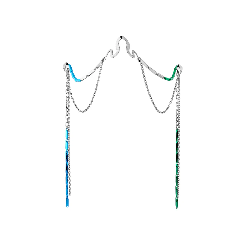 Neon Jungle Snake Decorative Face Jewelry/Earring Set - Image 3