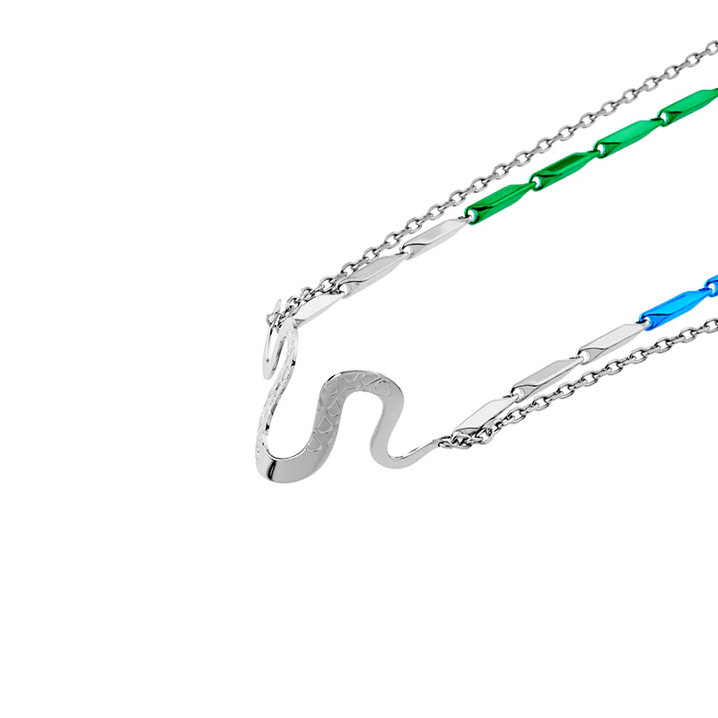 Neon Jungle Snake Decorative Face Jewelry/Earring Set - Image 4