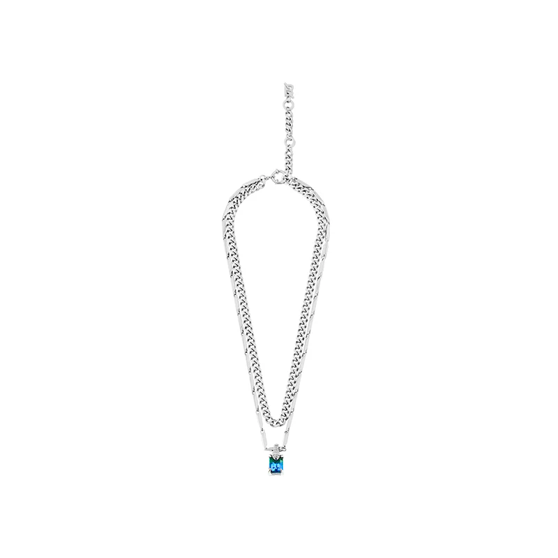 Neon Jungle Tourmaline Charm Double Chain Necklace - Image 3