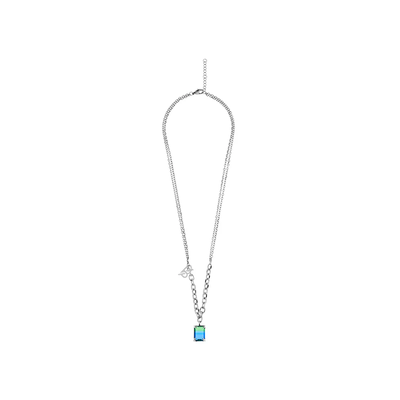 Neon Jungle Tourmaline Gemstone Charm Necklace - Image 4