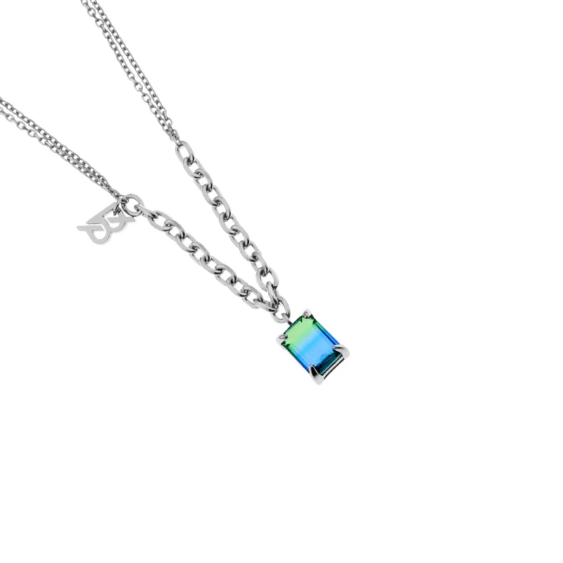Neon Jungle Tourmaline Gemstone Charm Necklace - Image 5