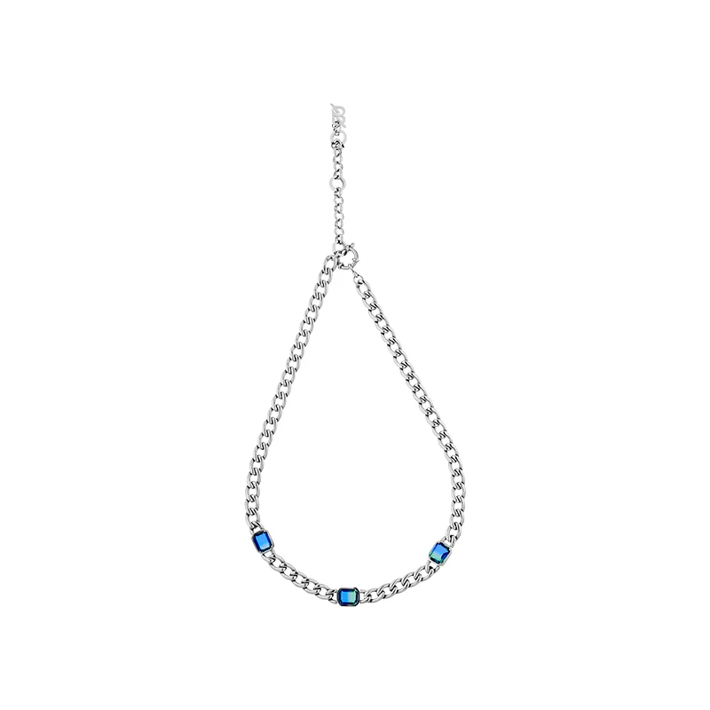 Neon Jungle Tourmaline Gemstone Curb Chain Necklace - Image 3