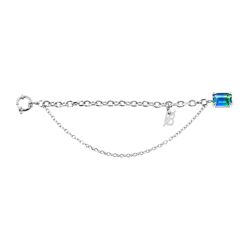 Neon Jungle Tourmaline Gemstone Double Shoelace Chain - Image 4