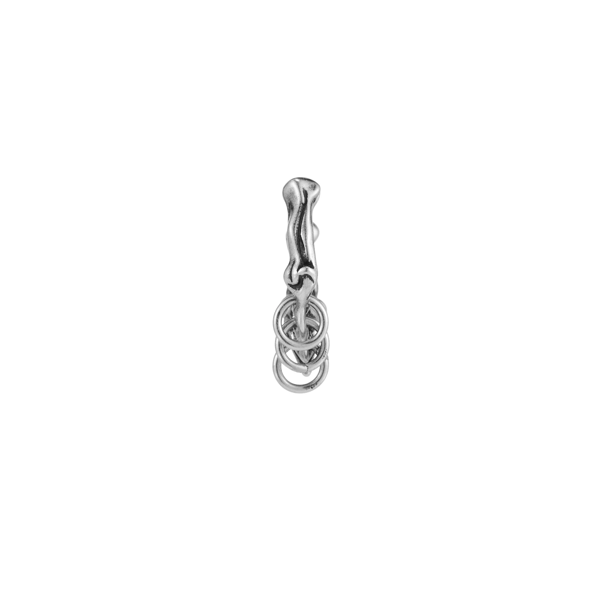 Night Cat Bone Joint Hoop Earring (Single) - Image 3