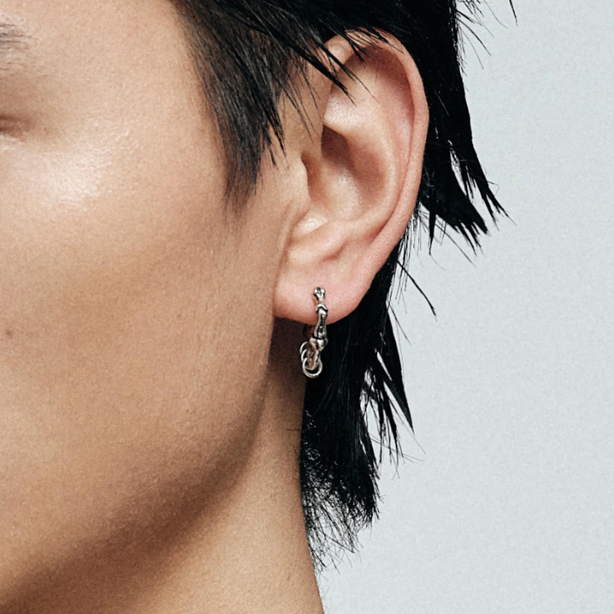 Night Cat Bone Joint Hoop Earring (Single) - Image 6
