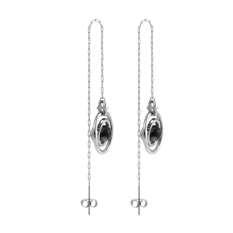 Orbiting Planet Drop Earrings - Image 2