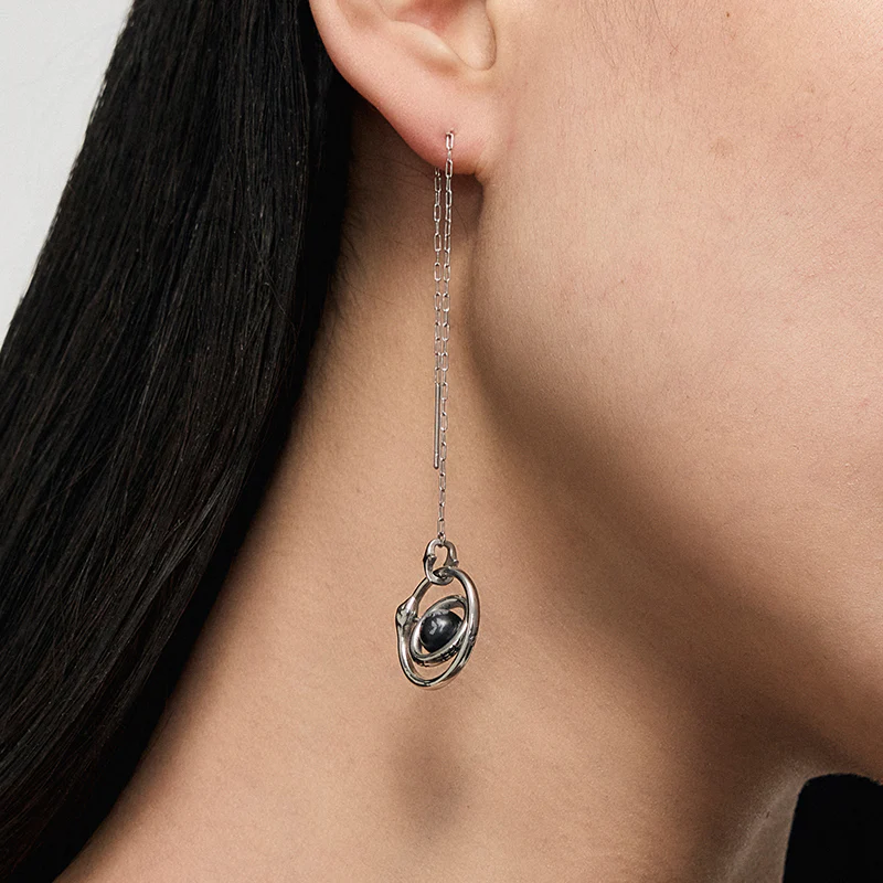 Orbiting Planet Drop Earrings - Image 5