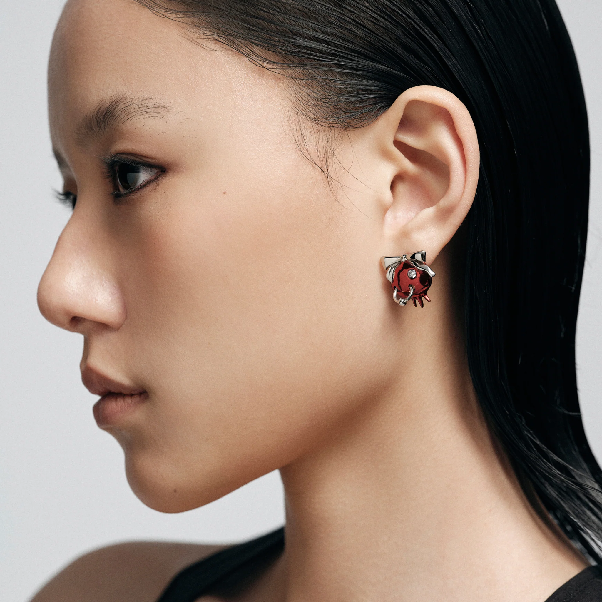 Pierced Bad Pomegranate Statement Stud Earring - Image 3