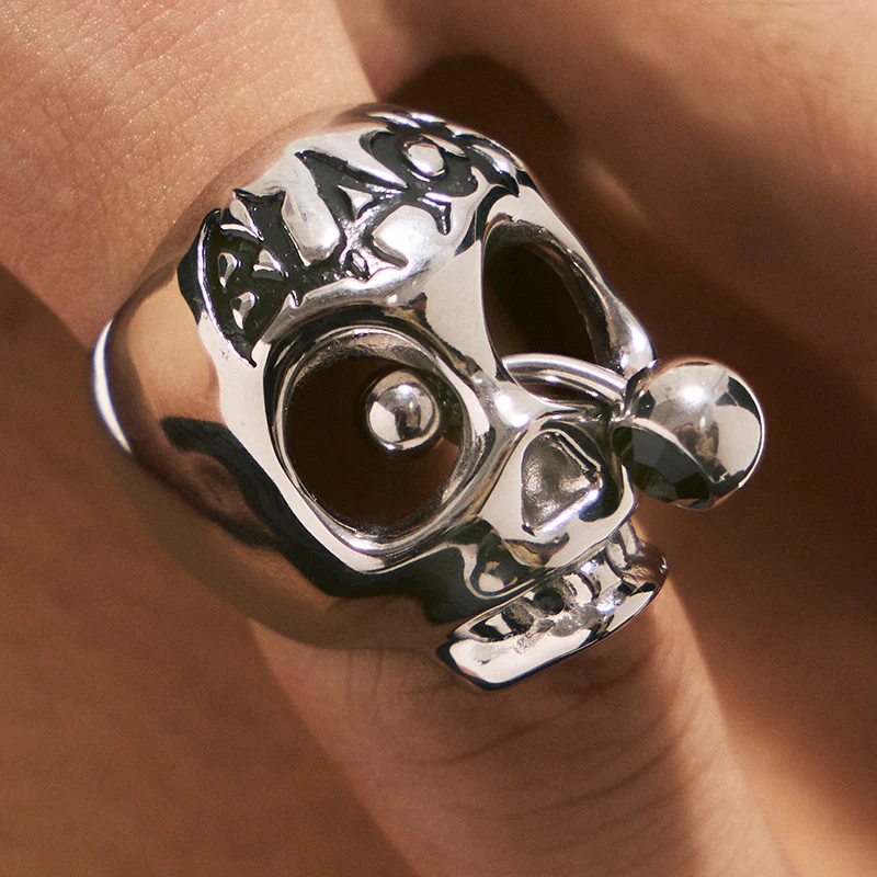 Pierced Siren Skull Ring - Image 2