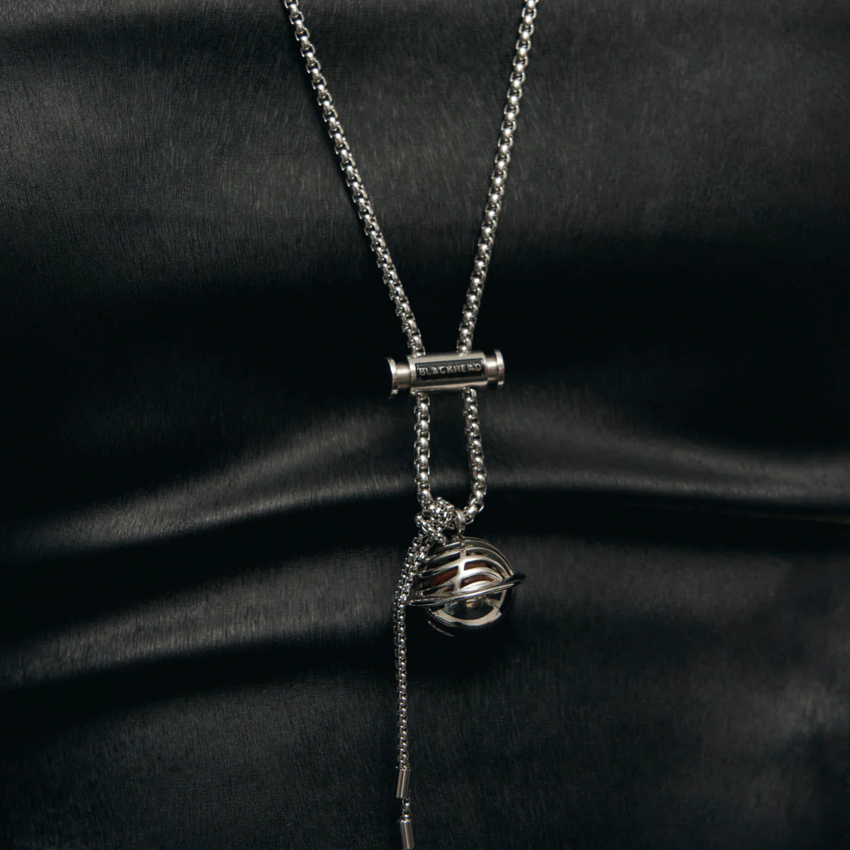Planet Calling Jingle Bell Amethyst Sweater Chain Necklace - Image 3