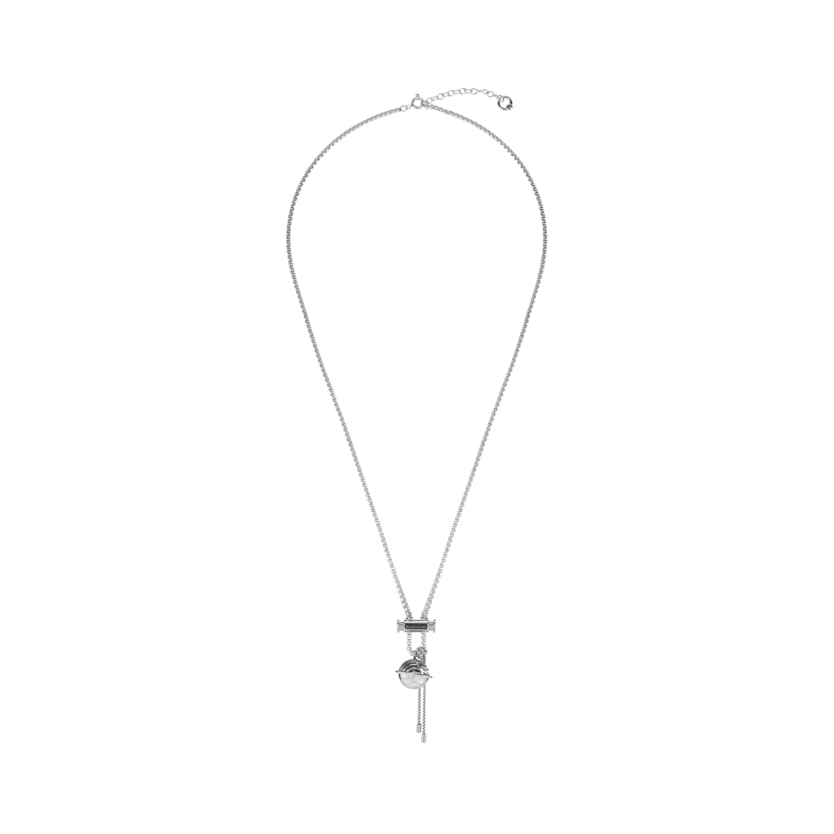 Planet Calling Jingle Bell Amethyst Sweater Chain Necklace - Image 6
