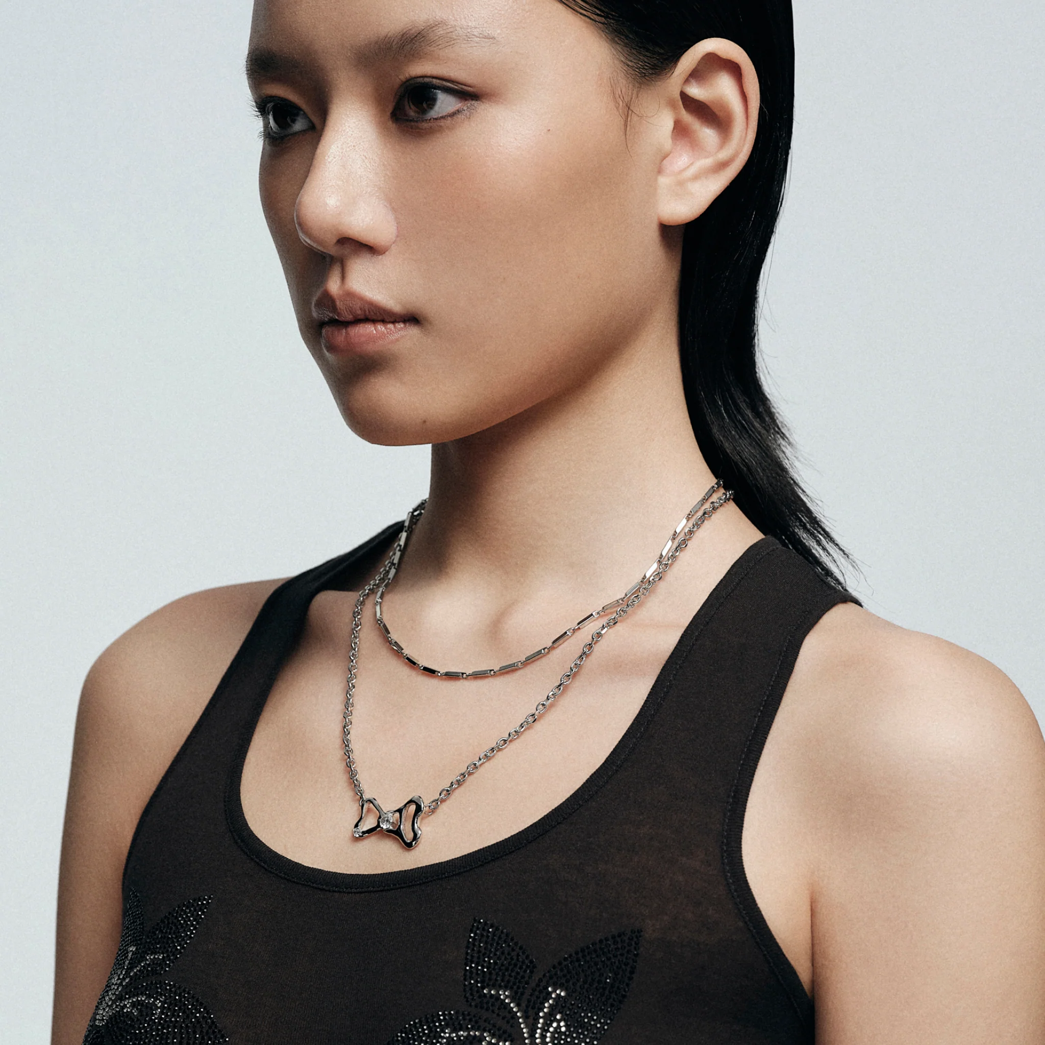 Pull Ring Double-Layer Necklace - Image 3