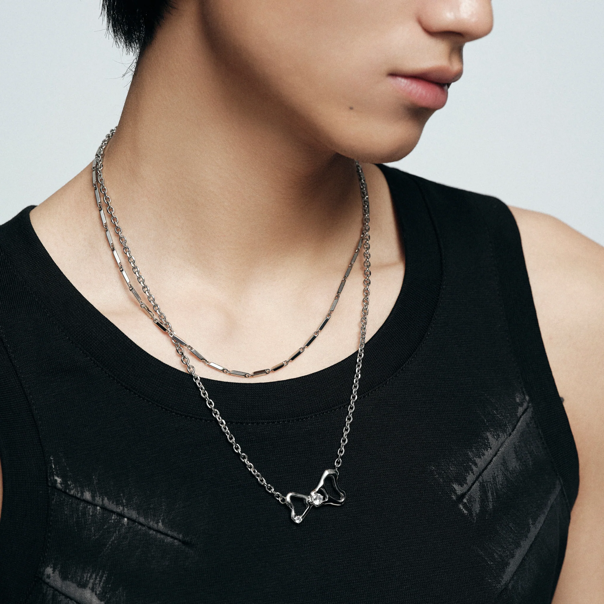 Pull Ring Double-Layer Necklace - Image 4